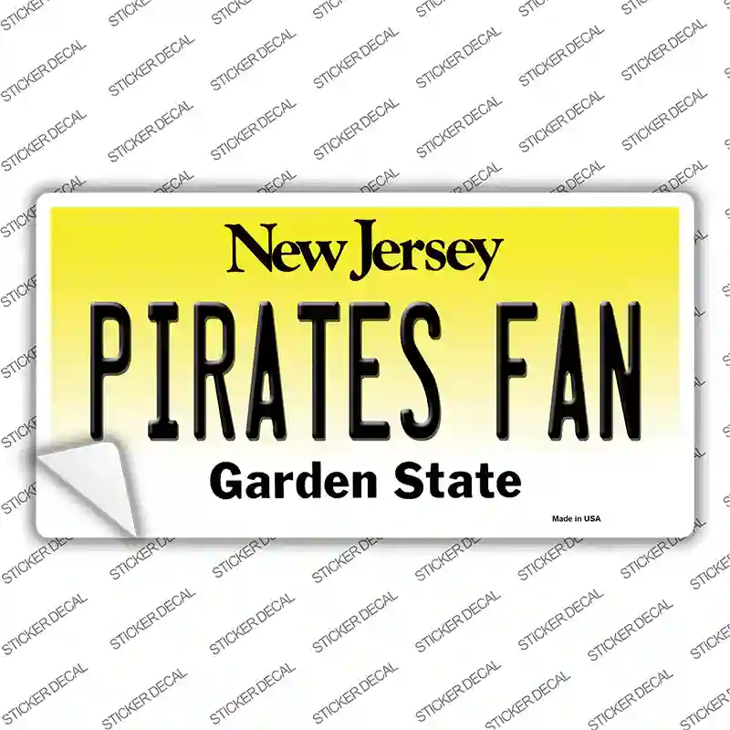 Pirates Fan NJ Novelty Sticker Decal