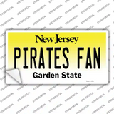 Pirates Fan NJ Novelty Sticker Decal