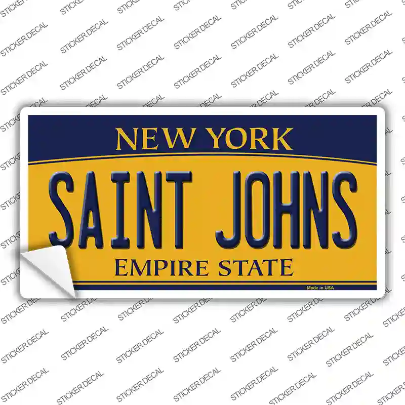 Saint Johns NY Novelty Sticker Decal