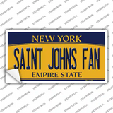 Saint Johns Fan NY Novelty Sticker Decal