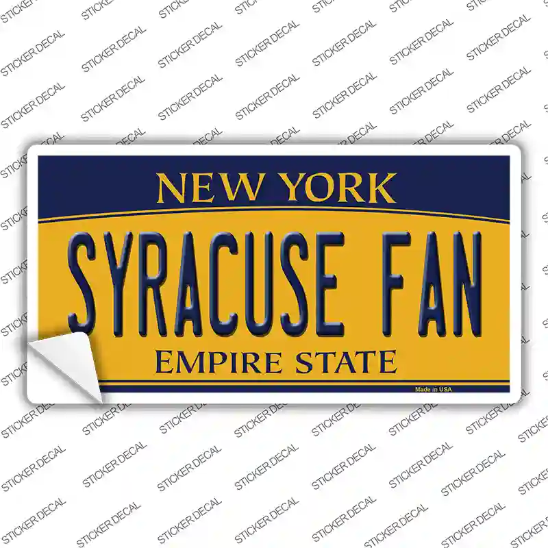 Syracuse Fan NY Novelty Sticker Decal