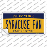 Syracuse Fan NY Novelty Sticker Decal