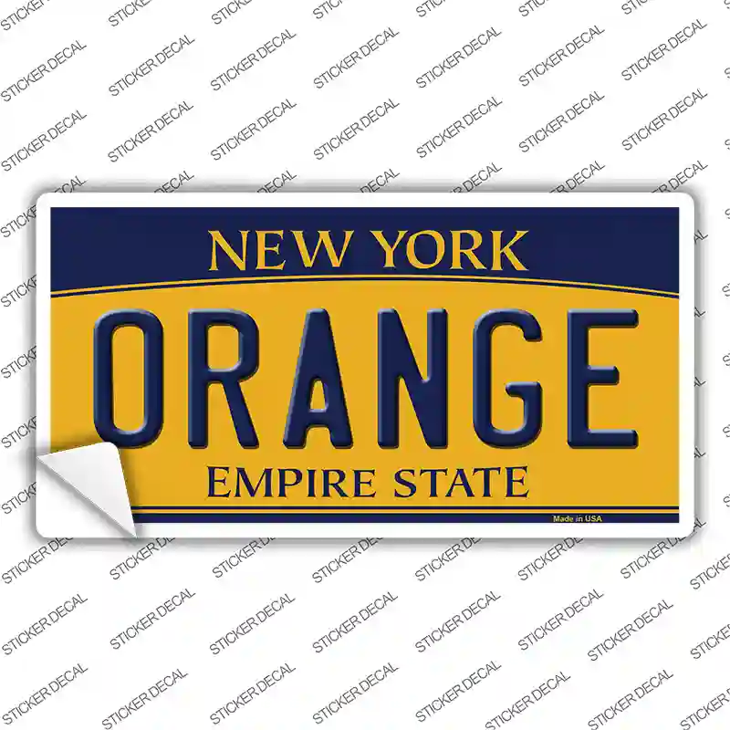 Orange NY Novelty Sticker Decal