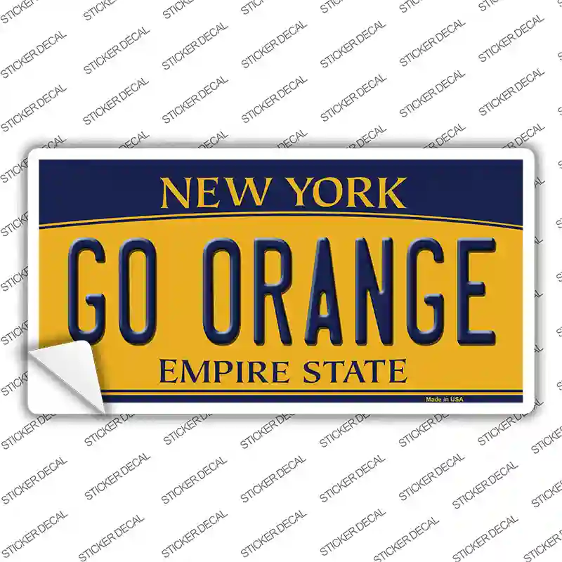 Go Orange NY Novelty Sticker Decal