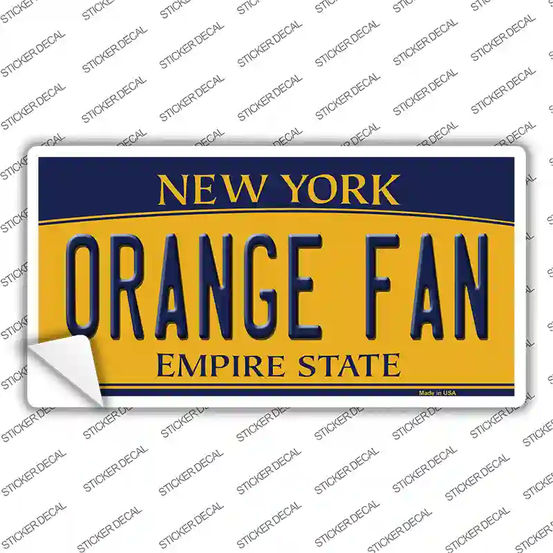 Orange Fan NY Novelty Sticker Decal