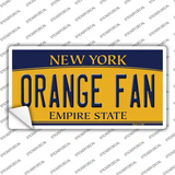 Orange Fan NY Novelty Sticker Decal