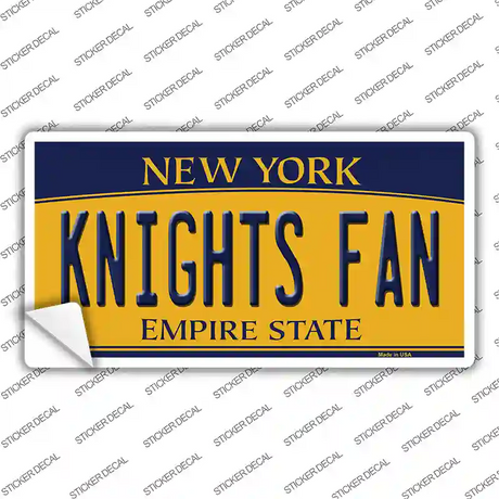 Black Knights Fan NY Novelty Sticker Decal