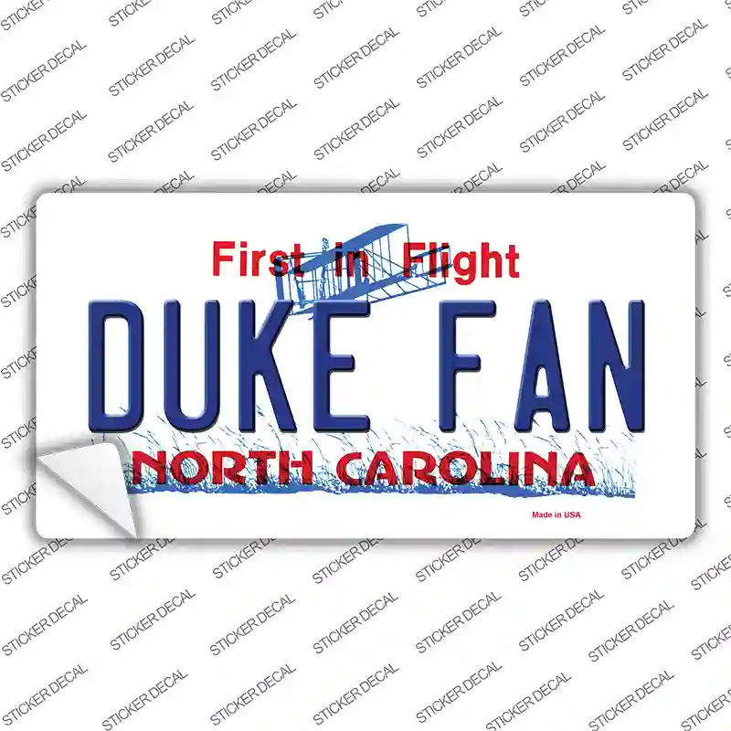 Duke Fan NC Novelty Sticker Decal