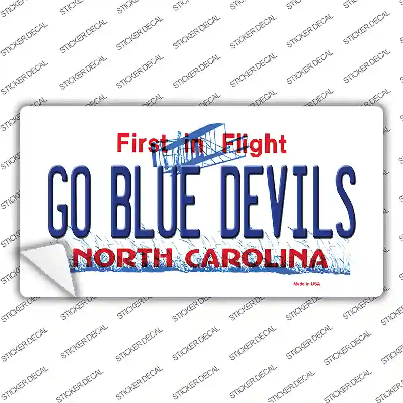 Go Blue Devils NC Novelty Sticker Decal