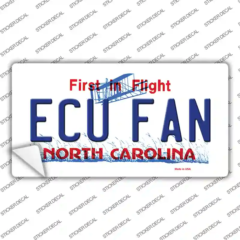 East Carolina Univ Fan NC Novelty Sticker Decal