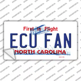 East Carolina Univ Fan NC Novelty Sticker Decal