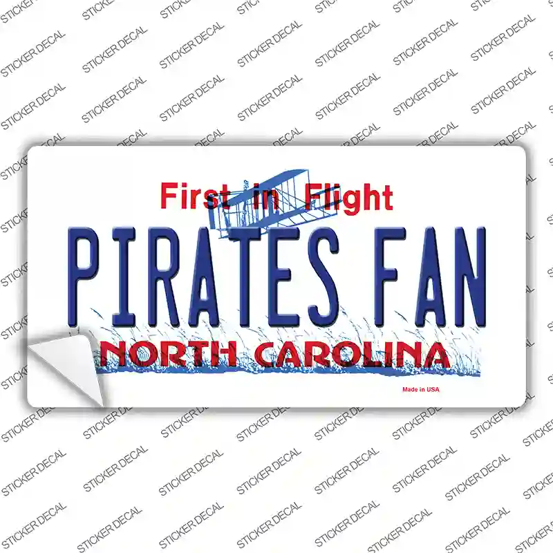 Pirates Fan NC Novelty Sticker Decal