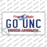 Go Univ North Carolina NC Novelty Sticker Decal