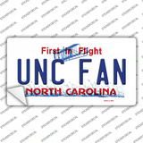 Univ North Carolina Fan NC Novelty Sticker Decal