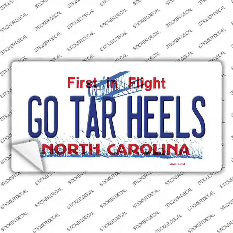 Go Tar Heels NC Novelty Sticker Decal