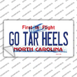 Go Tar Heels NC Novelty Sticker Decal