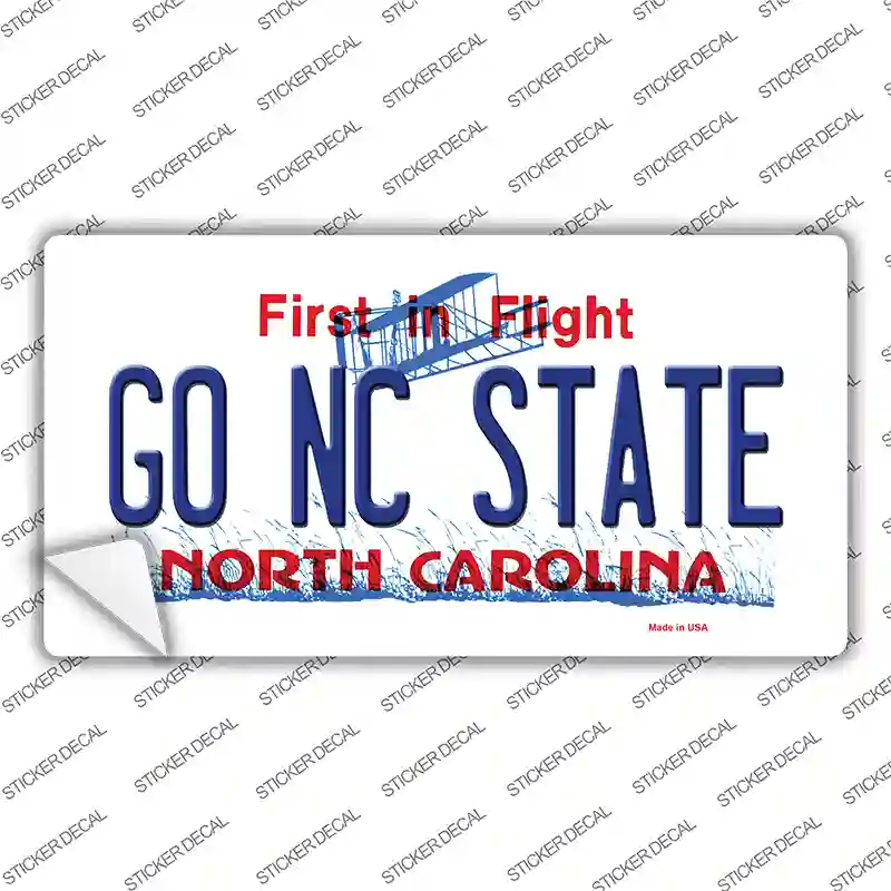 Go North Carolina State NC Novelty Sticker Decal