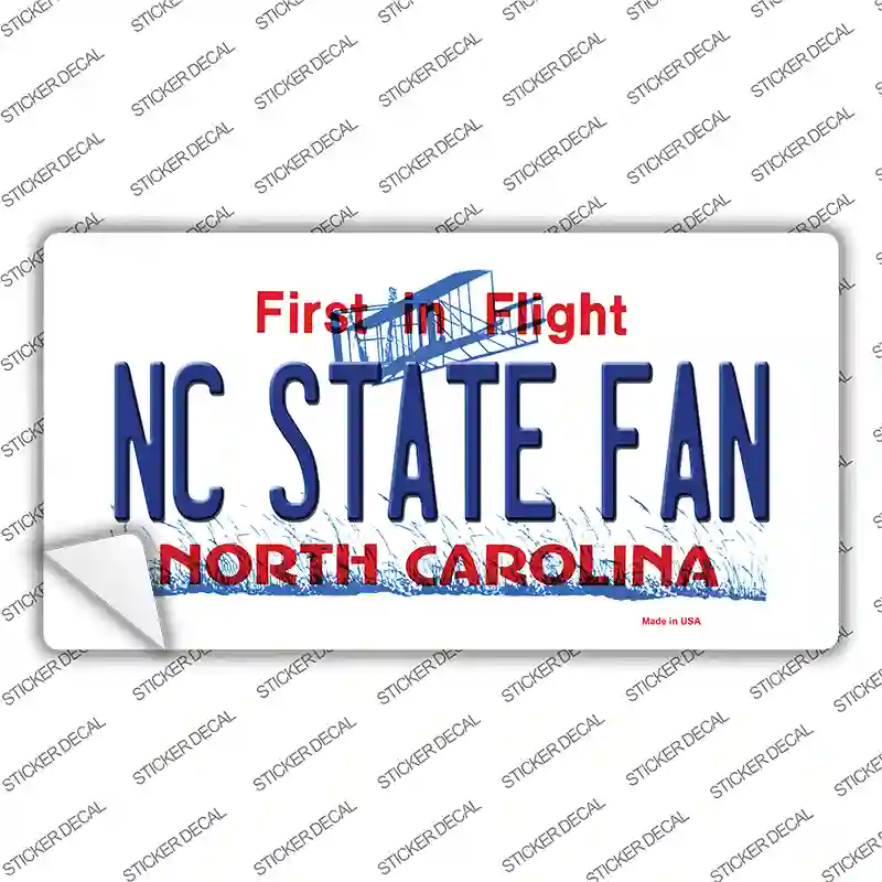 North Carolina State Fan NC Novelty Sticker Decal