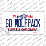 Go Wolfpack NC Novelty Sticker Decal