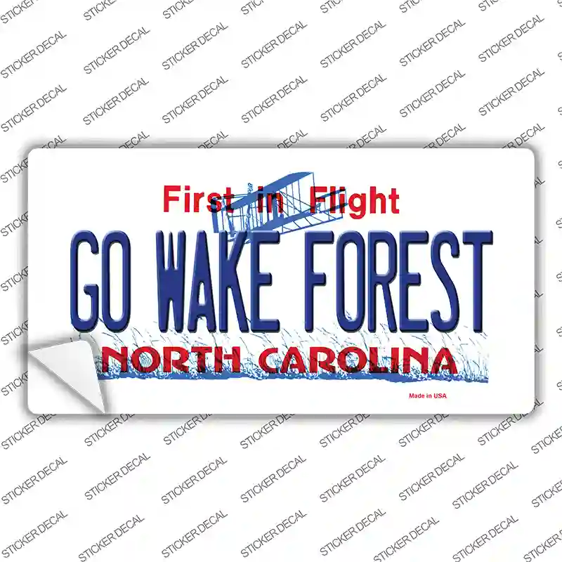 Go Wake Forest NC Novelty Sticker Decal