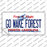 Go Wake Forest NC Novelty Sticker Decal