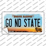 Go North Dakota State ND Novelty Sticker Decal