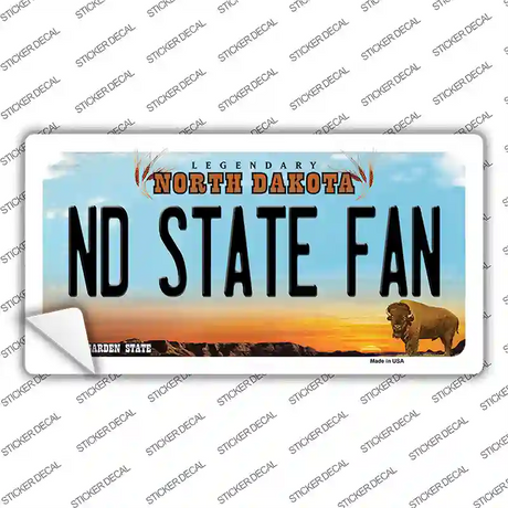North Dakota State Fan ND Novelty Sticker Decal