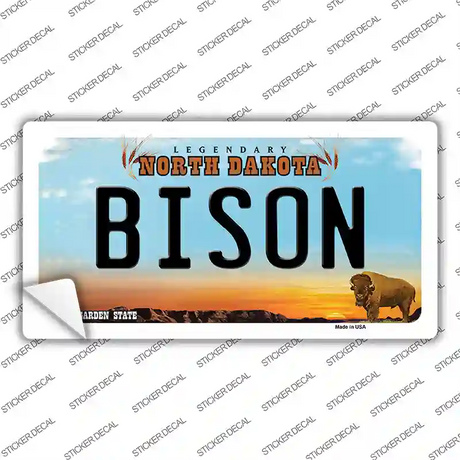 Bison ND Novelty Sticker Decal
