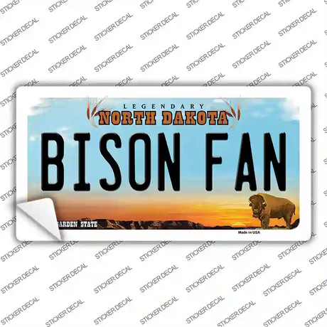 Bison Fan ND Novelty Sticker Decal