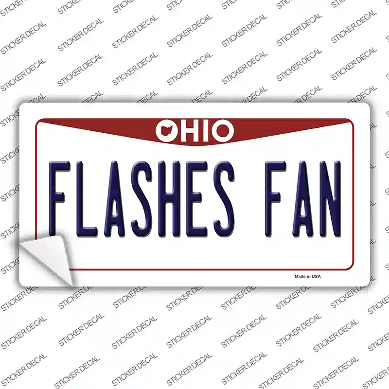 Flashes Fan OH Novelty Sticker Decal