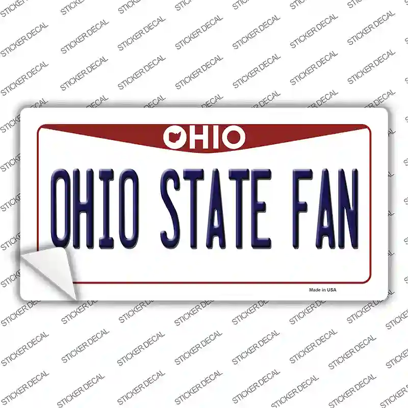 Ohio State Fan OH Novelty Sticker Decal