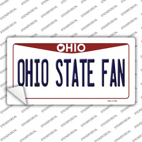 Ohio State Fan OH Novelty Sticker Decal