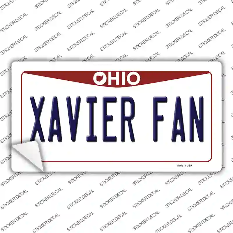 Xavier Fan OH Novelty Sticker Decal