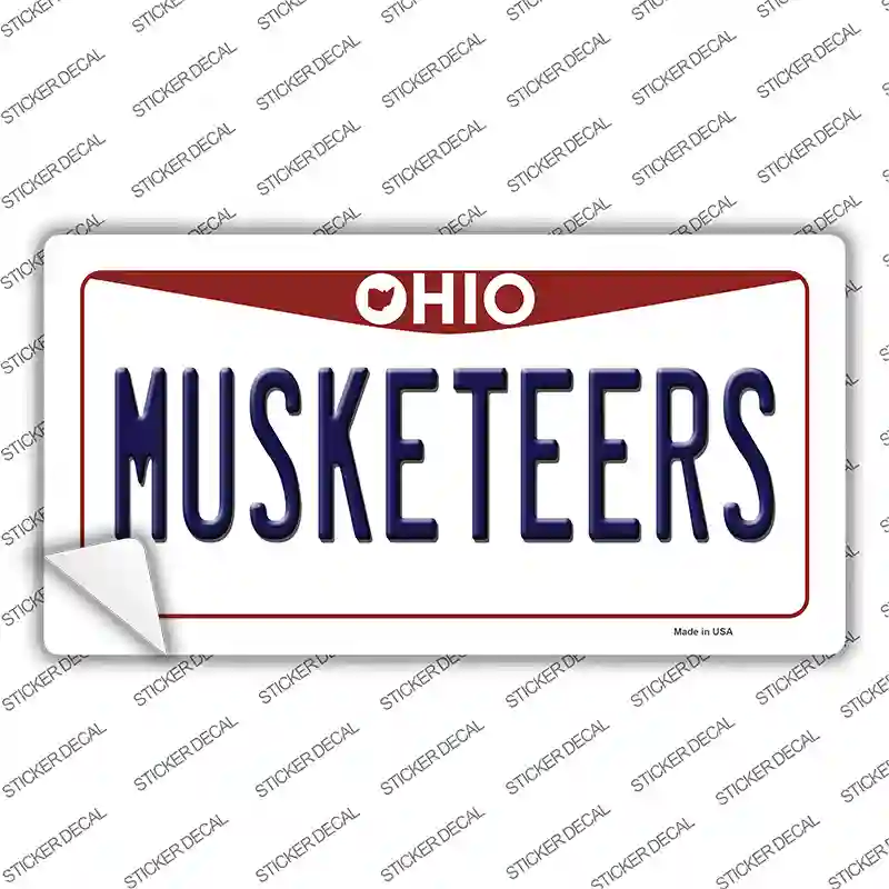 Musketeers OH Novelty Sticker Decal