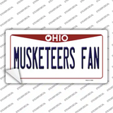 Musketeers Fan OH Novelty Sticker Decal