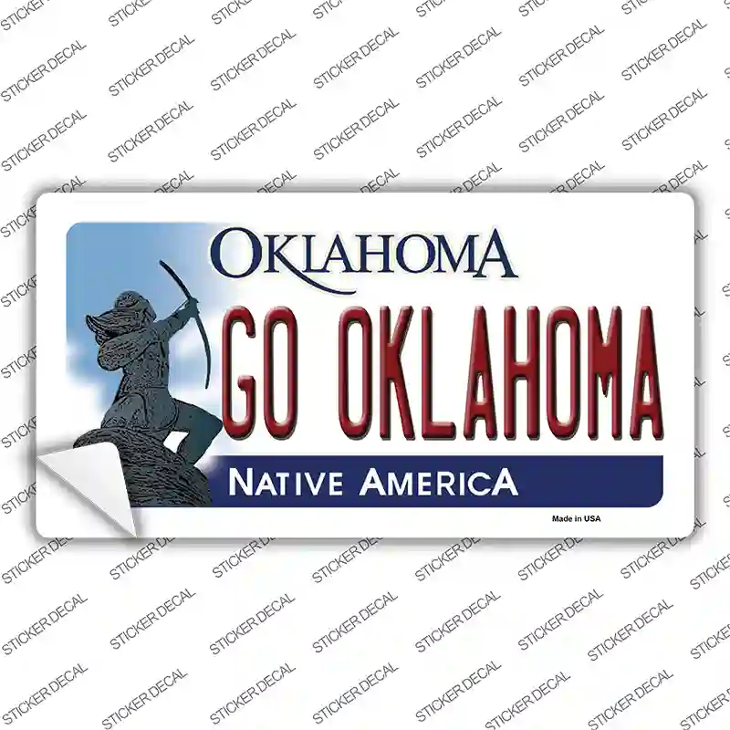 Go Oklahoma OK Novelty Sticker Decal