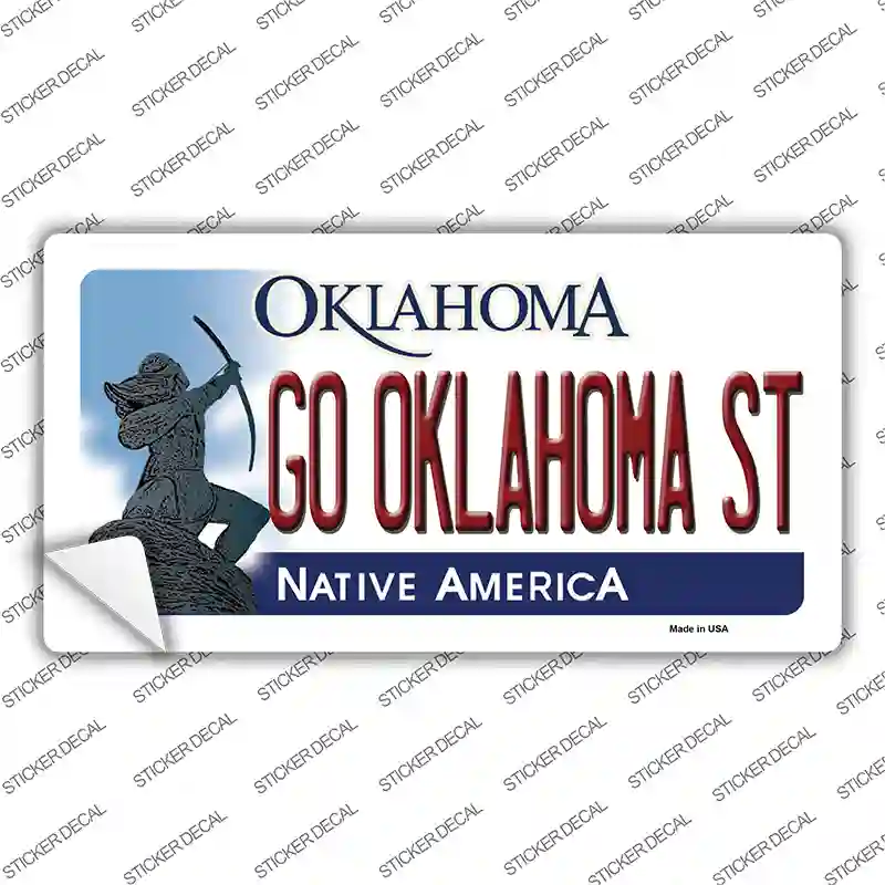 Go Oklahoma State OK Novelty Sticker Decal