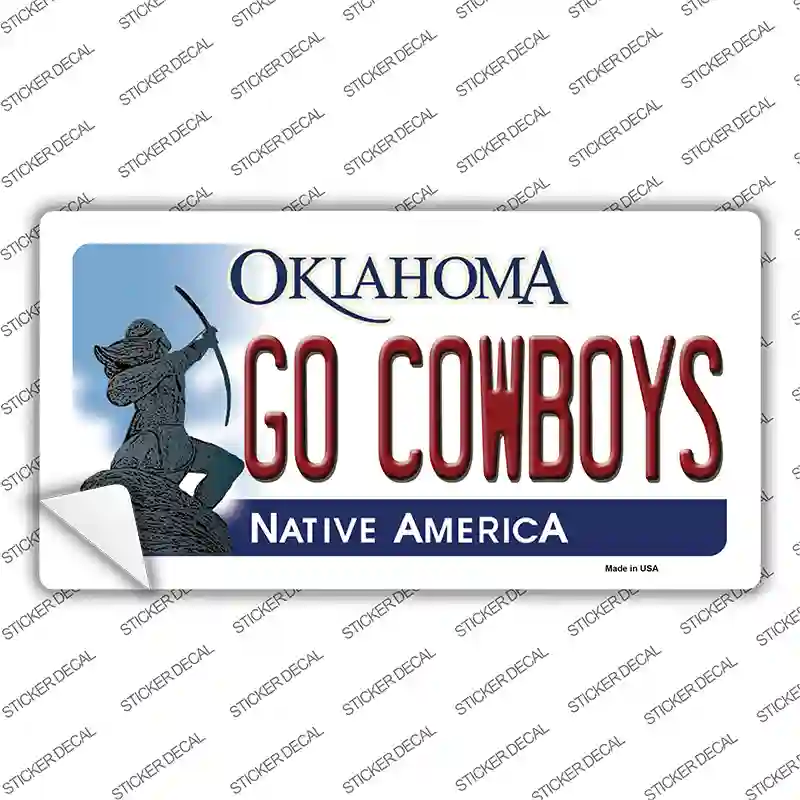 Go Cowboys OK Novelty Sticker Decal
