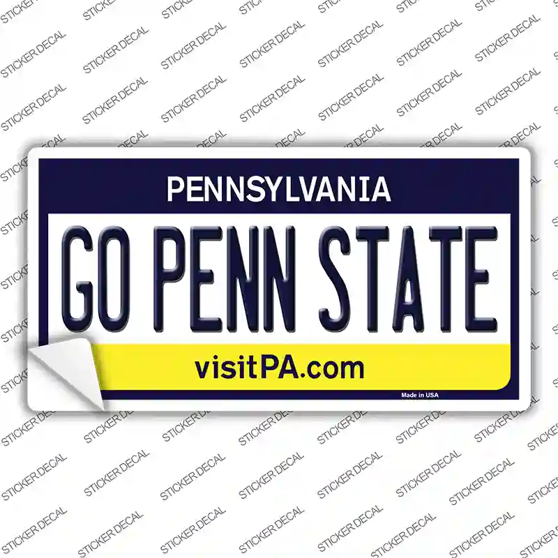 Go Penn State PA Novelty Sticker Decal