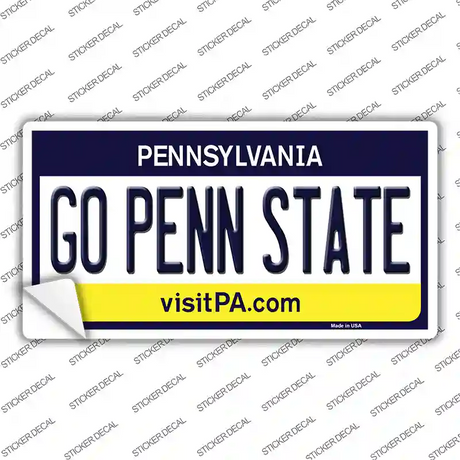 Go Penn State PA Novelty Sticker Decal