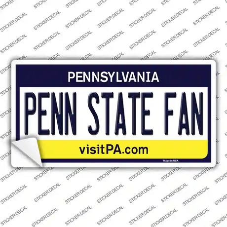 Penn State Fan PA Novelty Sticker Decal