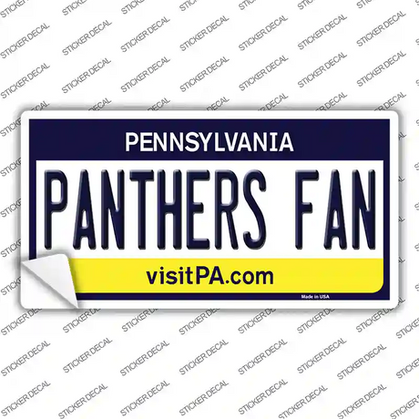 Panthers Fan PA Novelty Sticker Decal