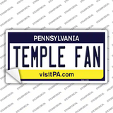 Temple Fan PA Novelty Sticker Decal