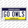 Go Owls PA Novelty Sticker Decal