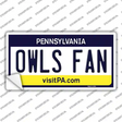 Owls Fan PA Novelty Sticker Decal
