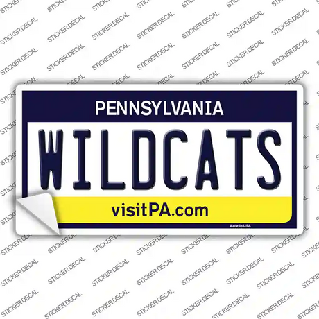 Wildcats Pennsylvania PA Novelty Sticker Decal