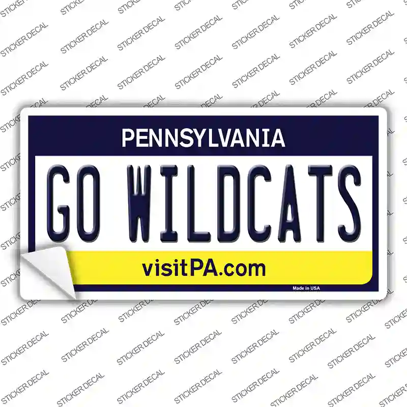 Go Wildcats Pennsylvania PA Novelty Sticker Decal