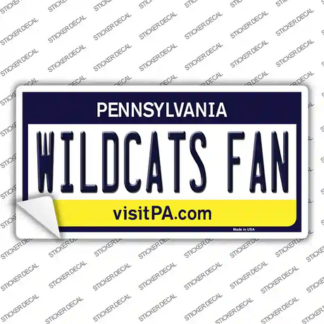 Wildcats Fan Pennsylvania PA Novelty Sticker Decal