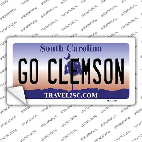 Go Clemson SC Novelty Sticker Decal