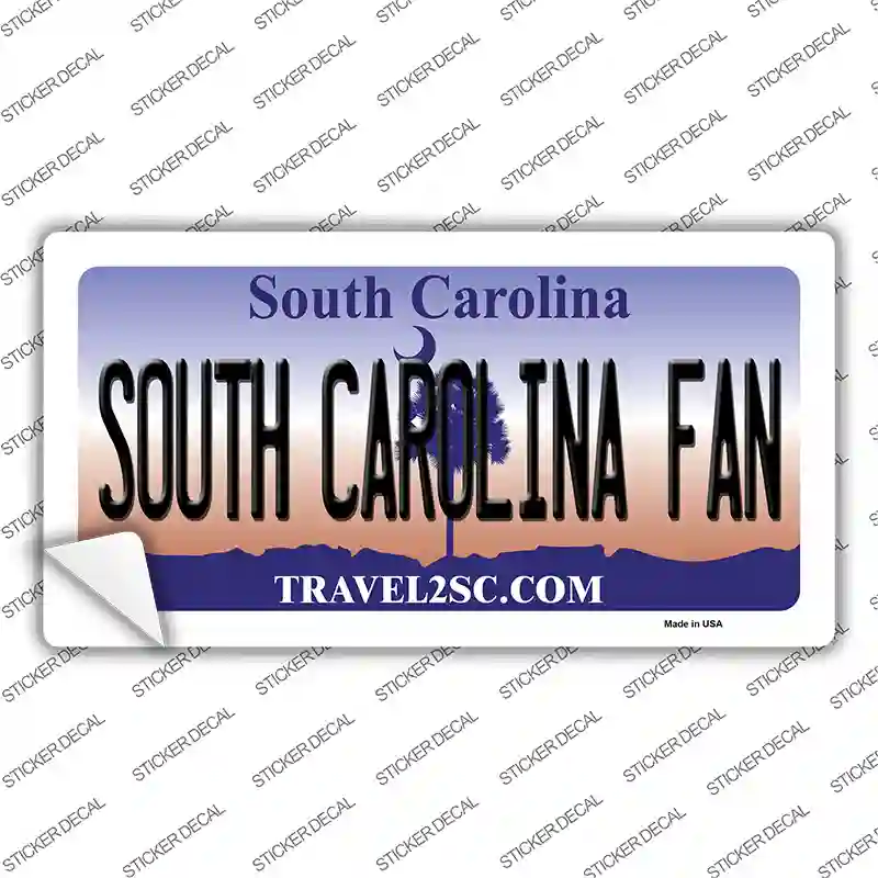 South Carolina Fan SC Novelty Sticker Decal